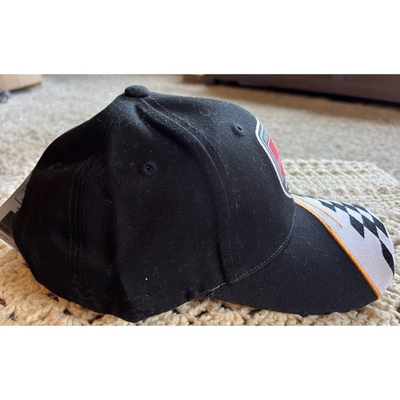 Fire Keepers Casino 400 Checkered Black Ball Cap Hat Adjustable NEW NWT $30 MSRP - Picture 2 of 6